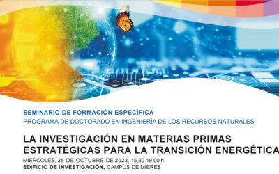 Seminario sobre Investigación en Materias Primas Estratégicas para la Transición Energética